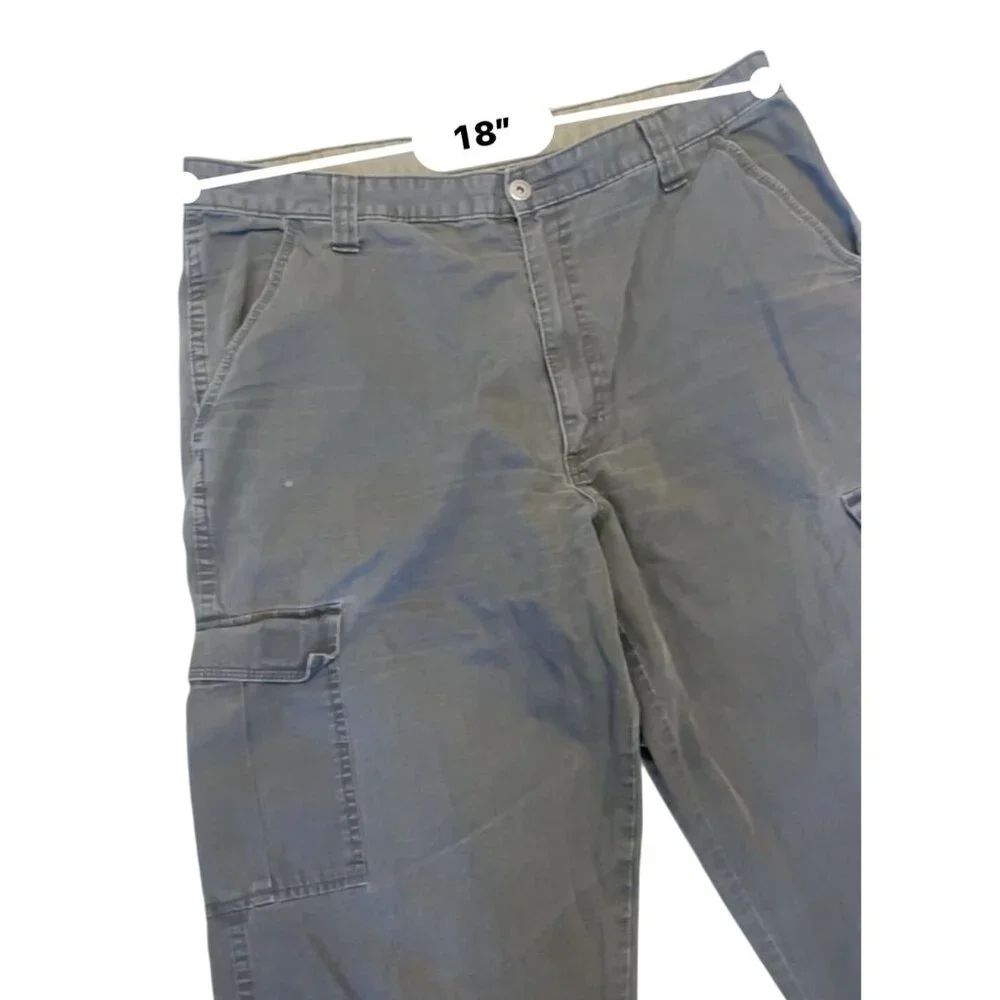 Vintage Wrangler Original cotton Cargo Pants - 36x32 - Flat Front Work Trousers